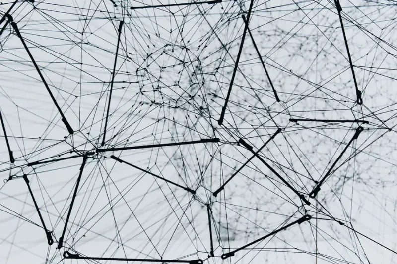Abstract network structure representing URL redirects