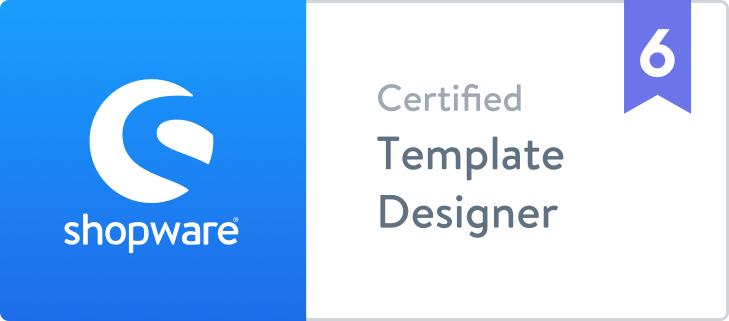 Shopware 6 Certified Advanced Template Designer badge